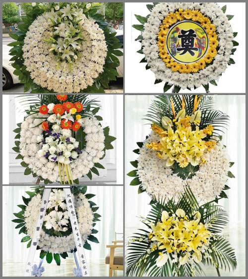 安徽芜湖市无为县蜀山镇白湖村花圈速递